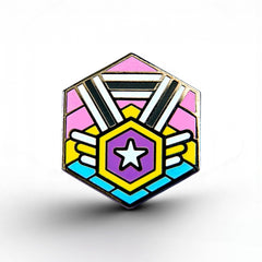 Non-Binary Pansexual Pride - Medal Cube Pin