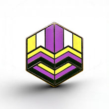 Load image into Gallery viewer, Non-Binary Love Cube Pin - main product photo on white background
