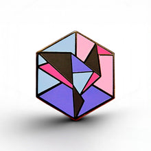 Load image into Gallery viewer, Omnisexual Flag - Freedom Cube Pin - main product photo on white background
