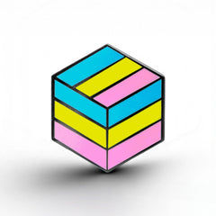 Pansexual Flag - Flag Cube Pin