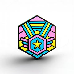 Pansexual Flag - Medal Cube Pin