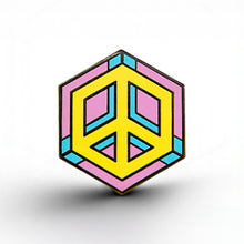 Load image into Gallery viewer, Pansexual Flag - Peace Cube Pin - main product photo on white background
