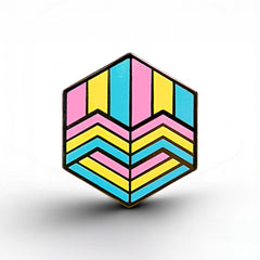 Pansexual Flag - Love Cube Pin