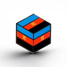 Load image into Gallery viewer, Polyamory Flag - Flag Cube Pin - main product photo on white background
