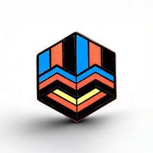 Load image into Gallery viewer, Polyamory Flag - Love Cube Pin - main product photo on white background
