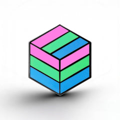 Polysexual Flag - Flag Cube Pin