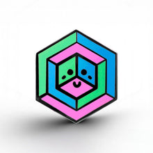 Load image into Gallery viewer, Polysexual Flag - Proud Cube Pin - main product photo on white background
