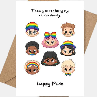 Pride: Chosen Family - LGBTQ+ Greeting Card by Proud Zebra