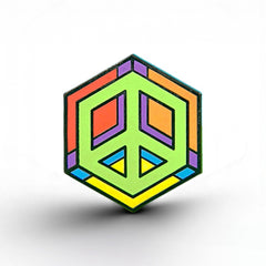 Rainbow Flag - Peace Cube Pin