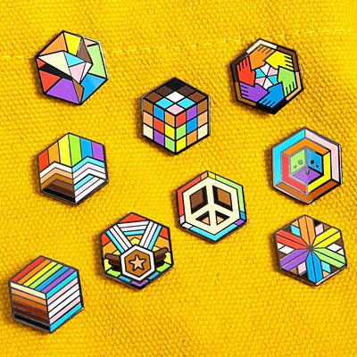 Inclusive full Proud Cube collection, all 9 pride pins
