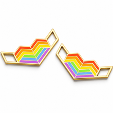 Load image into Gallery viewer, Rainbow Pride Flag Love Lace Locks - main product photo on white background
