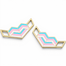 Load image into Gallery viewer, Trans Pride Flag Love Lace Locks — the matching charm for this set

