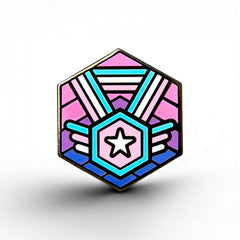 Trans Bisexual Pride - Medal Cube Pin
