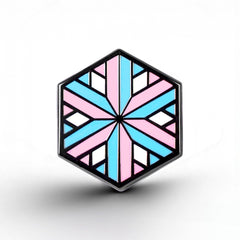 Transgender Flag - Identity Cube Pin