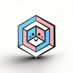 Transgender Flag - Proud Cube Pin