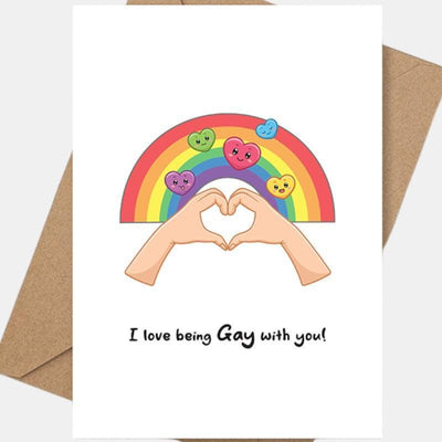 Queer Joy: Gay With You - LGBTQ+ Greeting Cards by Proud Zebra