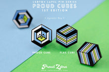 Load image into Gallery viewer, Agender Boy Flag - Flag Cube Pin-Pride Pin-PCFC_AGEB

