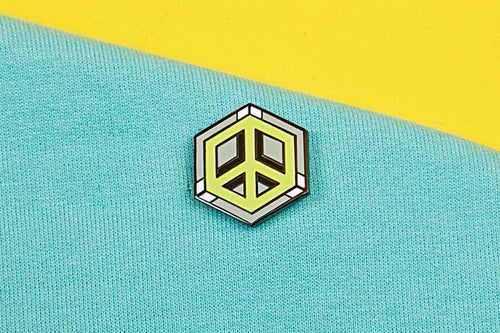 Agender Flag - Peace Cube Pin