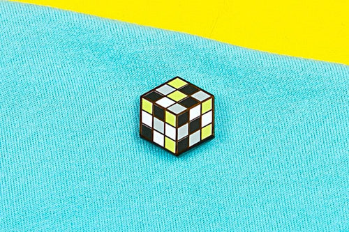Agender Flag - Rubik's Cube Pin
