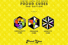 Load image into Gallery viewer, Ally Flag - Community Cube Pin-Pride Pin-ALLY_ED2
