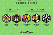 Load image into Gallery viewer, Ally Flag - Community Cube Pin-Pride Pin-ALLY_ED1+2

