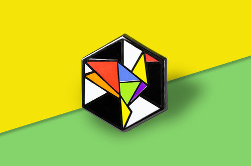Ally Flag - Freedom Cube Pin