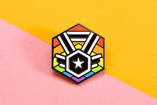 Load image into Gallery viewer, Ally Flag - Medal Cube Pin-Pride Pin-PCMC_ALLY_2
