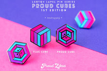Load image into Gallery viewer, Androgyny Flag - Flag Cube Pin-Pride Pin-PCFC_ANDR
