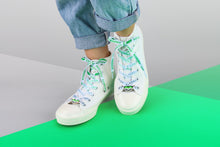 Load image into Gallery viewer, Aromantic Pride Flag White Shoelaces-Pride Shoelaces-LLSL_SLWH_AROM_45IN
