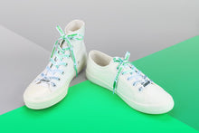 Load image into Gallery viewer, Aromantic Pride Flag White Shoelaces-Pride Shoelaces-SLWH_AROM_45IN
