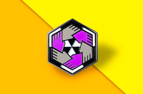 Asexual Flag - Community Cube Pin
