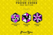 Load image into Gallery viewer, Asexual Flag - Freedom Cube Pin-Pride Pin-ASEX_ED2
