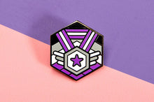 Load image into Gallery viewer, Asexual Flag - Medal Cube Pin-Pride Pin-PCMC_ASEX_2
