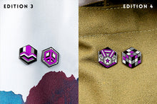 Load image into Gallery viewer, Asexual Flag - Medal Cube Pin-Pride Pin-ASEX_ED3+4
