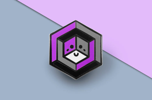 Asexual Flag - Proud Cube Pin