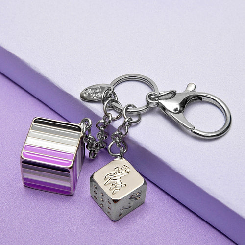 Asexual Pride Flag Proud Cube Bag Charm