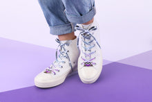 Load image into Gallery viewer, Asexual Pride Flag White Shoelaces-Pride Shoelaces-LLSL_SLWH_ASEX_45IN
