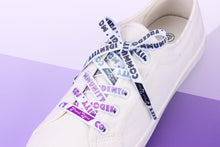 Load image into Gallery viewer, Asexual Pride Flag White Shoelaces-Pride Shoelaces-SLWH_ASEX_45IN
