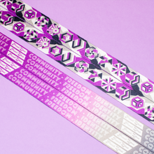 Load image into Gallery viewer, Asexual Pride Lanyards with reversible design by Proud Zebra in position 1
