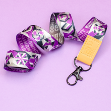 Load image into Gallery viewer, Asexual Pride Lanyards with reversible design by Proud Zebra in position 4
