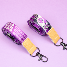 Load image into Gallery viewer, Asexual Pride Lanyards with reversible design by Proud Zebra in position 2
