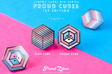 Load image into Gallery viewer, Bigender Flag - Flag Cube Pin-Pride Pin-PCFC_BIGD
