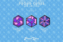 Load image into Gallery viewer, Bisexual Flag - Community Cube Pin-Pride Pin-BISX_ED2
