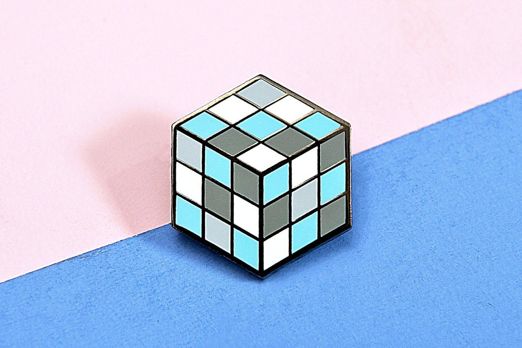 Demiboy Flag - Rubik's Cube Pin-Pride Pin-PCTC_DEMB