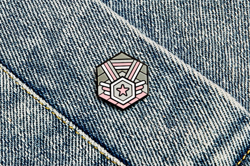 Demigirl Flag - Medal Cube Pin