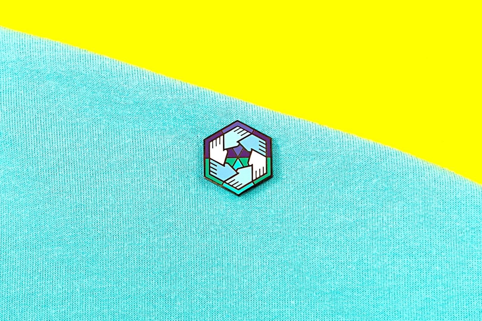 Gay MLM Flag - Community Cube Pin | Proud Zebra