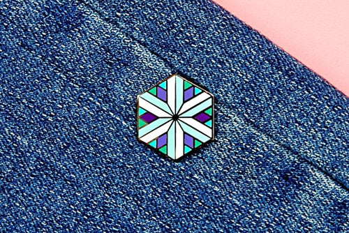 Gay MLM Flag - Identity Cube Pin