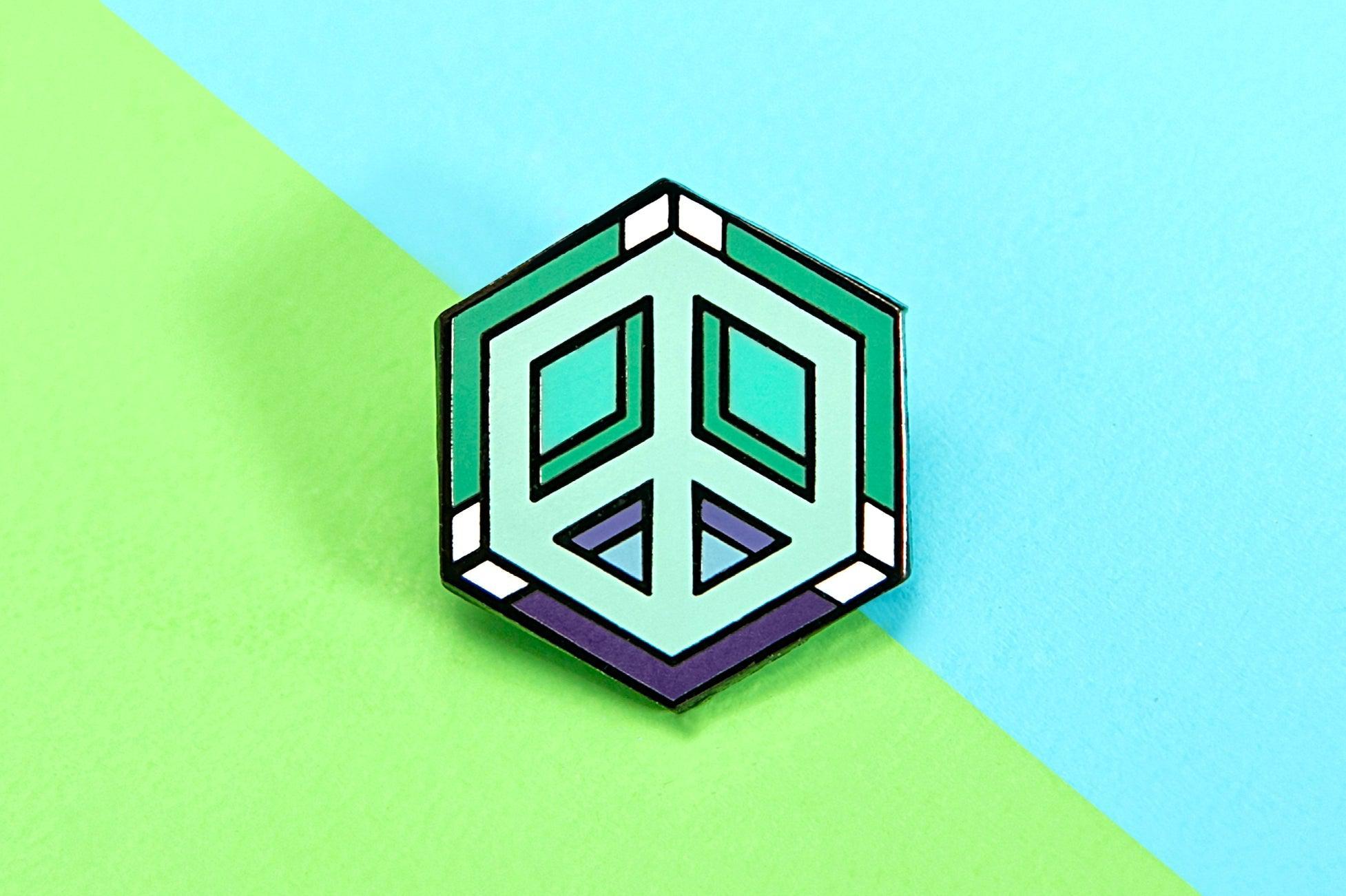 Gay MLM Flag - Peace Cube Pin | Proud Zebra