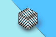 Load image into Gallery viewer, Genderfluid Flag - Flag Cube Pin-Pride Pin-PCFC_DEMB
