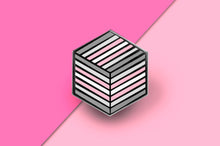 Load image into Gallery viewer, Genderfluid Flag - Flag Cube Pin-Pride Pin-PCFC_DEMG
